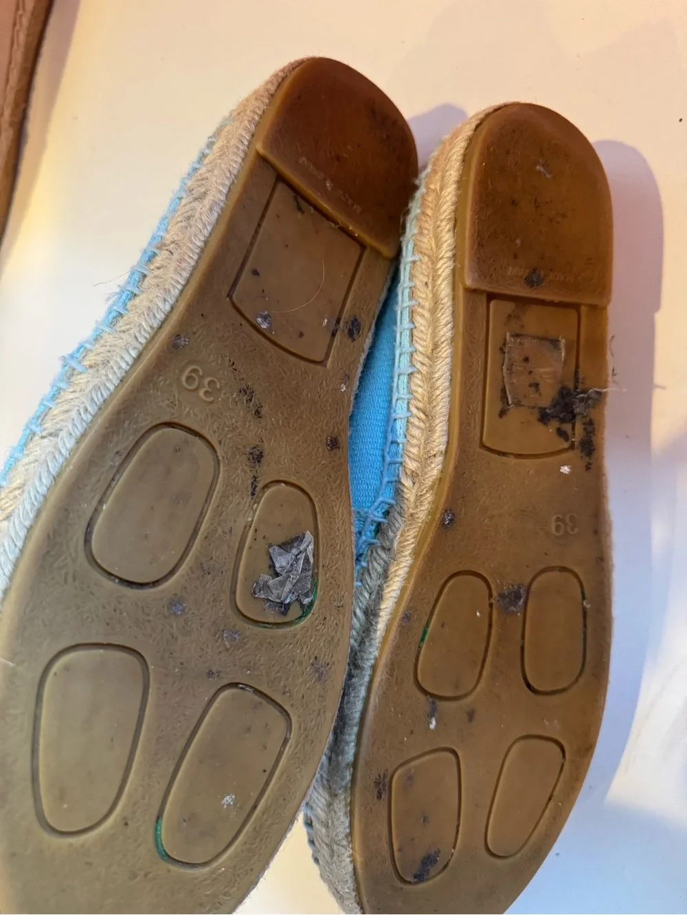 Kenzo Women Light Blue Tiger Espadrilles with Purple Logo Embroidery